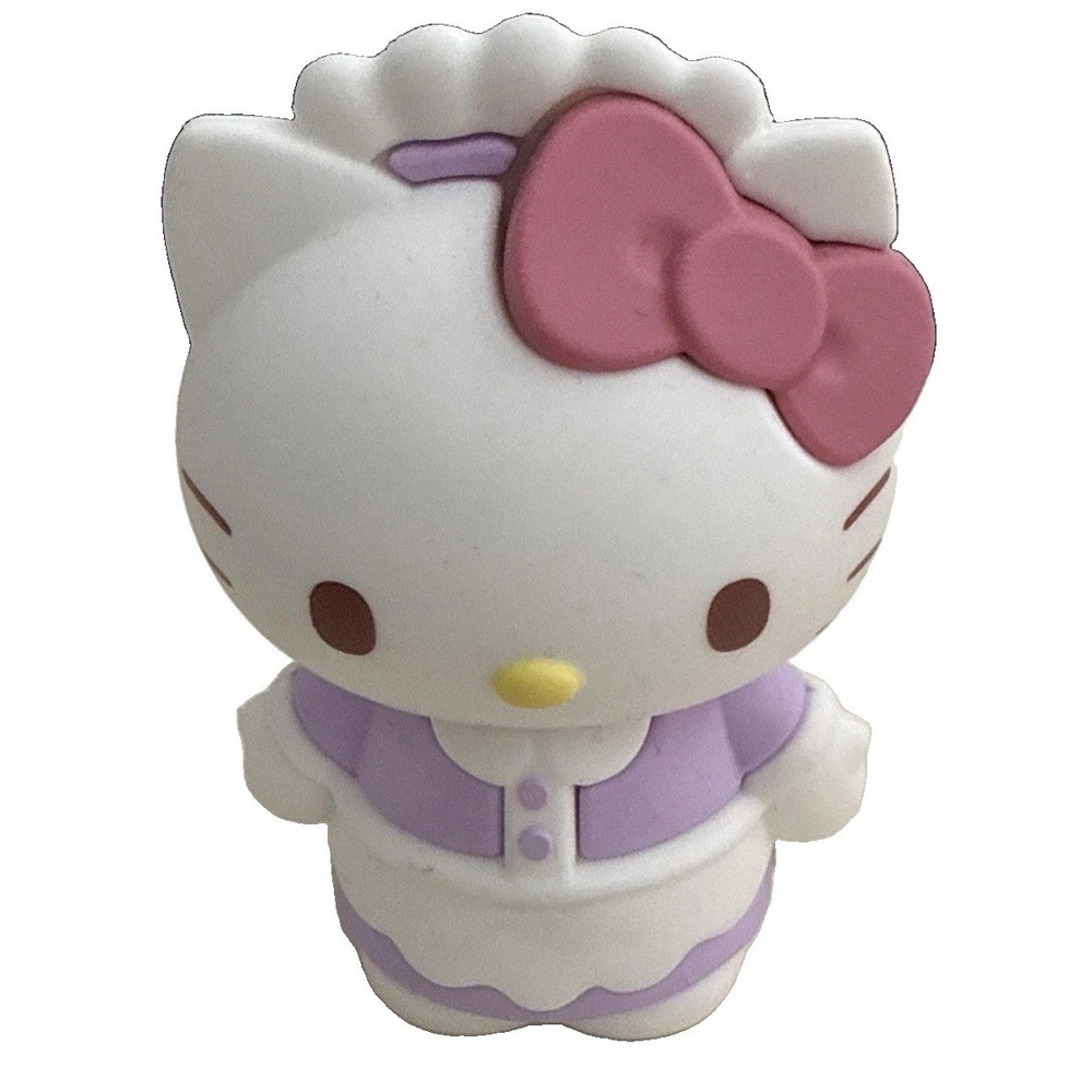 Sanrio Hello Kitty Figure Mini 2" Collectible Purple dress, 🎀 Pink Bow 2021